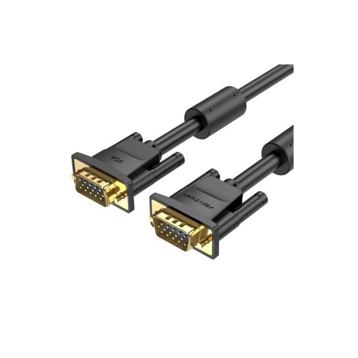 Cable SVGA Vention DAEBH/ VGA Macho - VGA Macho/ 2m/ Negro | VGA/DVI/DisplayPort
