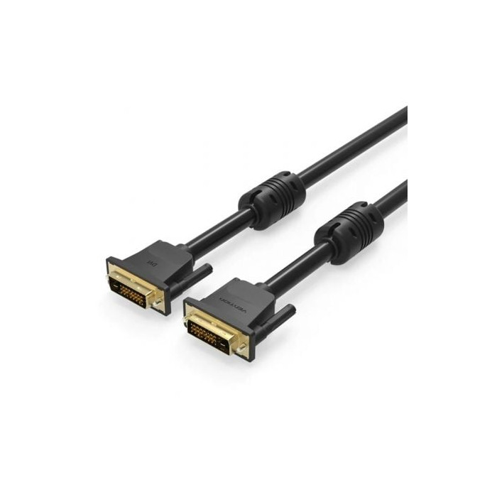 Cable DVI Vention EAABG/ DVI-D Macho - DVI-D Macho/ 1.5m/ Negro | VGA/DVI/DisplayPort