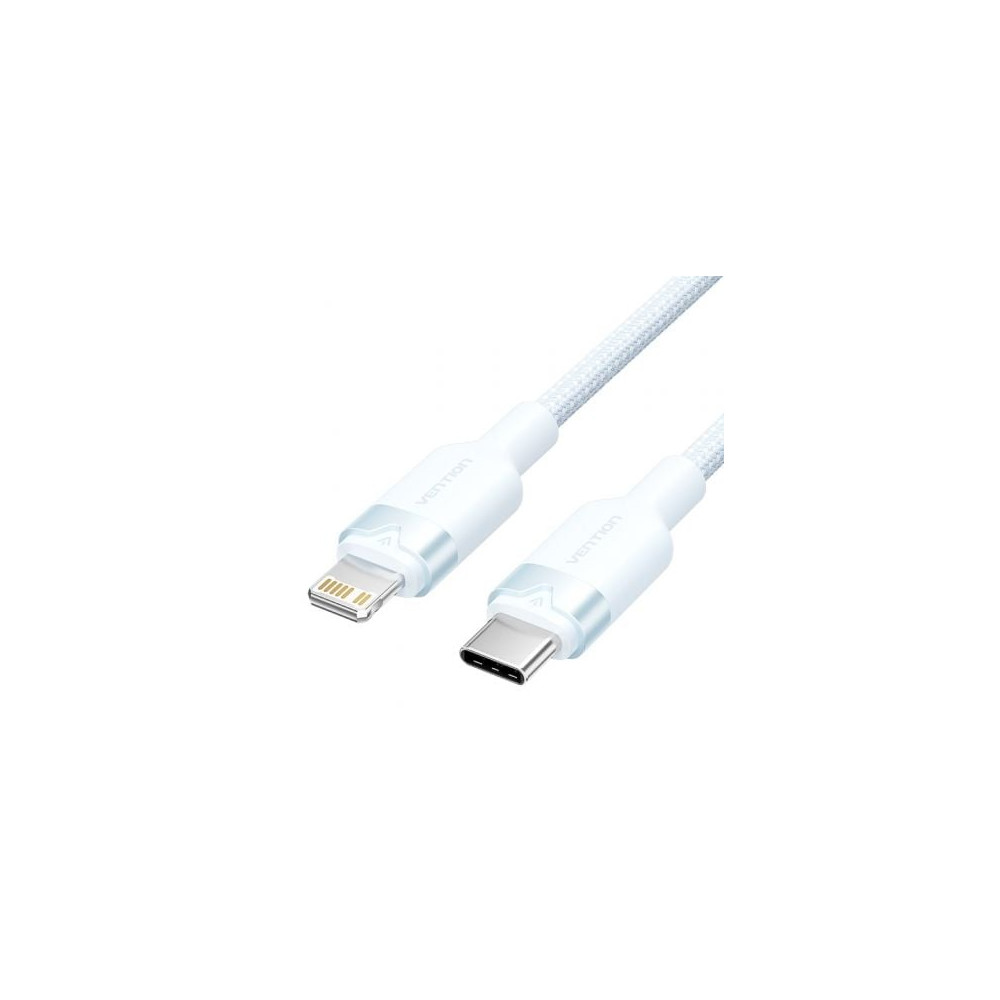 Cable USB Tipo-C Lightning Vention LALSF/ USB Tipo-C Macho - Lightning Macho/ 27W/ 480Mbps/ 1m/ Azul | Lightning