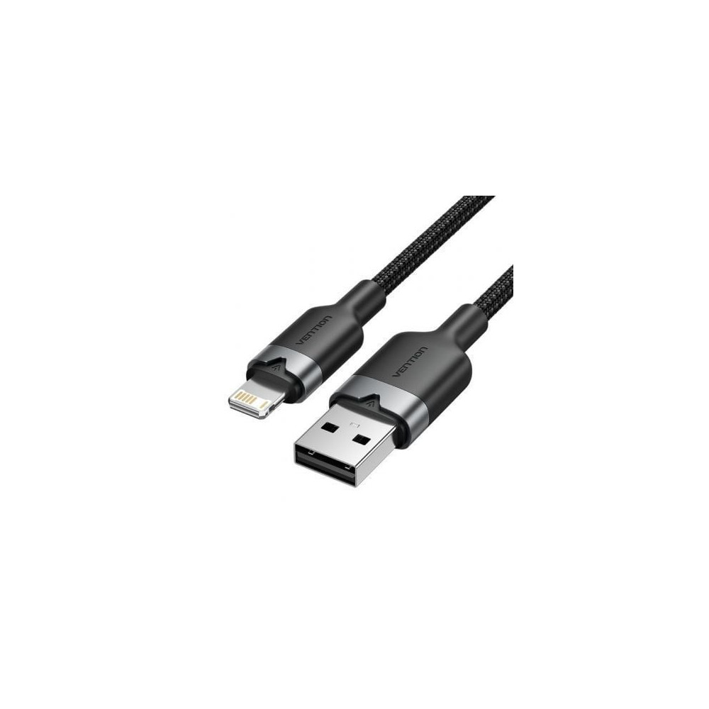 Cable USB Lightning Vention LANBF/ USB Macho - Lightning Macho/ 480Mbps/ 1m/ Negro | Lightning