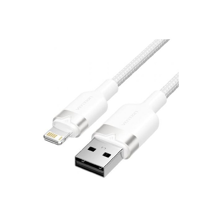 Cable USB Lightning Vention LANWF/ USB Macho - Lightning Macho/ 480Mbps/ 1m/ Blanco | Lightning