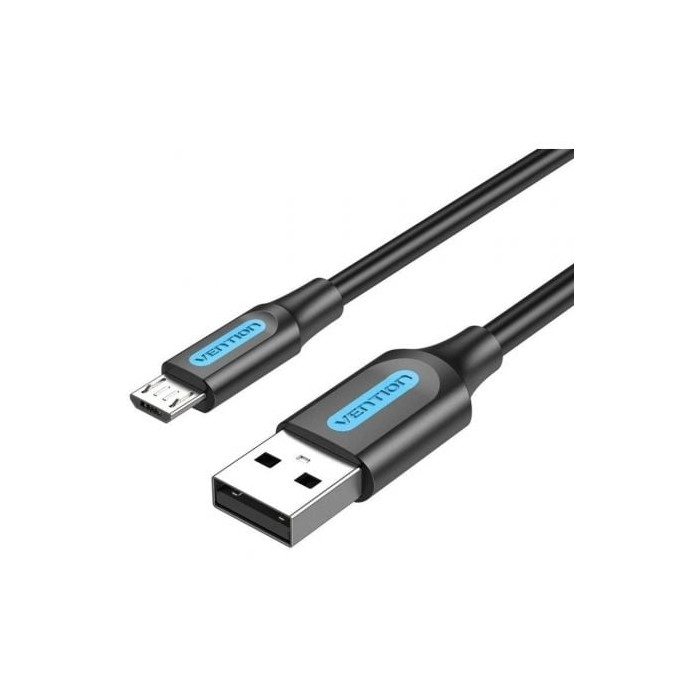 Cable USB 2.0 Vention COLBF/ USB Macho - MicroUSB Macho/ 480Mbps/ 1m/ Negro | USB