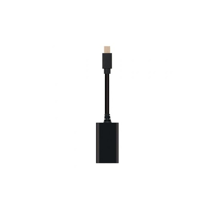 Conversor Nanocable 10.16.0102/ Mini DisplayPort Macho - HDMI Hembra/ 15cm/ Negro | VGA/DVI/DisplayPort