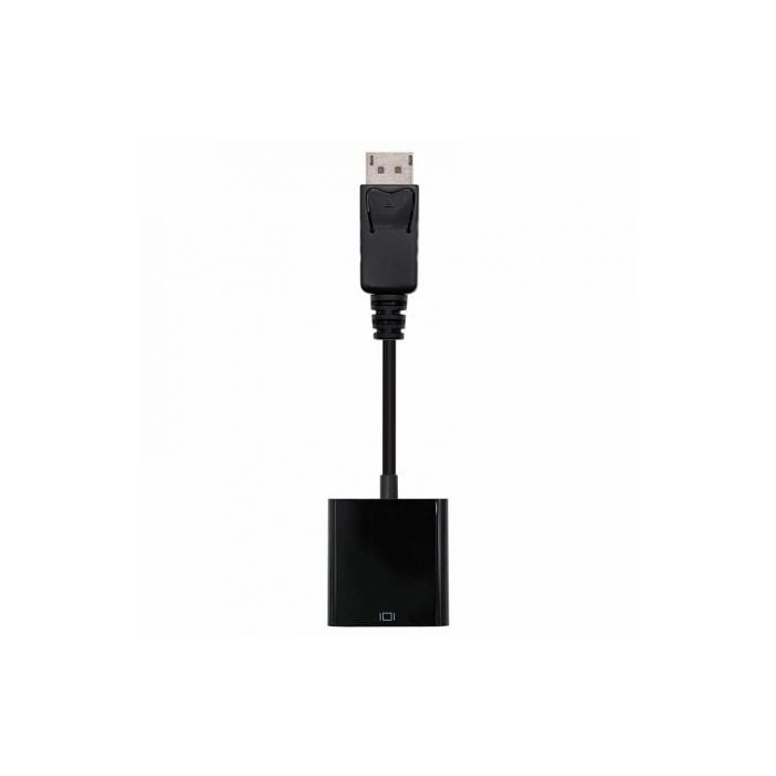 Conversor Nanocable 10.16.0602/ DisplayPort Macho - VGA Hembra/ 15cm/ Negro | VGA/DVI/DisplayPort