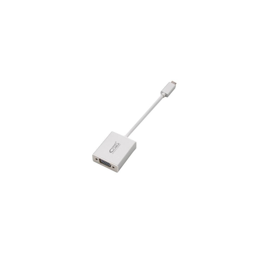 Cable Conversor Nanocable 10.16.4101/ USB Tipo-C Macho - VGA Hembra | VGA/DVI/DisplayPort