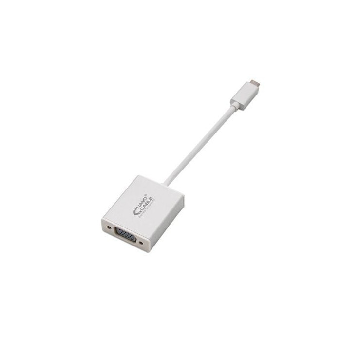 Cable Conversor Nanocable 10.16.4101/ USB Tipo-C Macho - VGA Hembra | VGA/DVI/DisplayPort