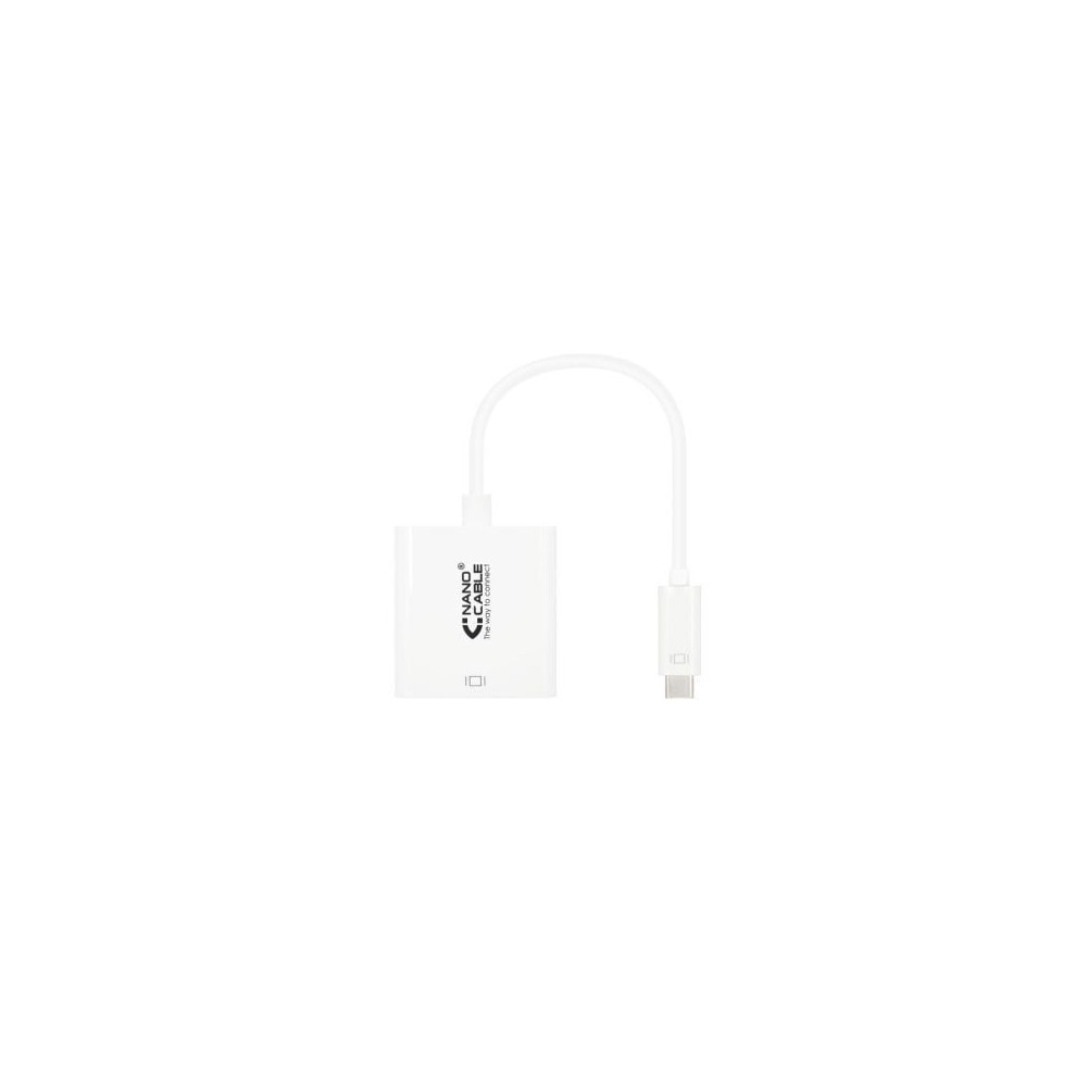 Conversor Nanocable 10.16.4102/ USB Tipo-C Macho - HDMI Hembra/ 15cm/ Blanco | HDMI