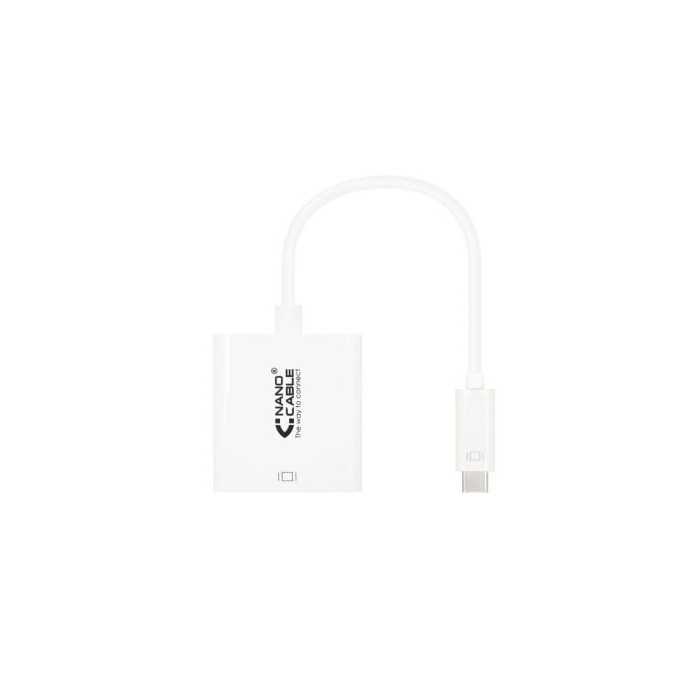 Conversor Nanocable 10.16.4102/ USB Tipo-C Macho - HDMI Hembra/ 15cm/ Blanco | HDMI