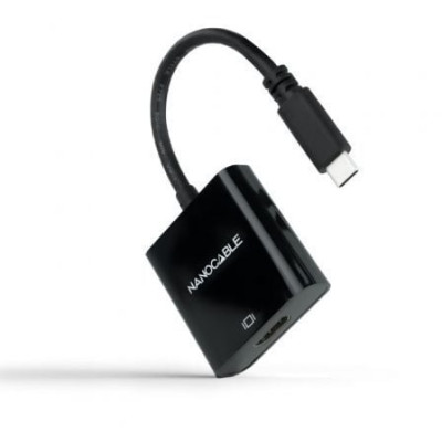 Conversor Nanocable 10.16.4102-BK/ USB Tipo-C Macho - HDMI Hembra/ 15cm/ Negro | HDMI