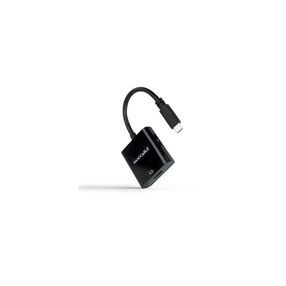 Conversor Nanocable 10.16.4102-BK/ USB Tipo-C Macho - HDMI Hembra/ 15cm/ Negro | HDMI