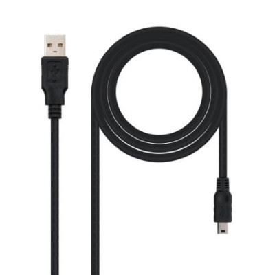 Cable USB 2.0 Nanocable 10.01.0400/ USB Macho - MiniUSB Macho/ 50cm/ Negro | USB