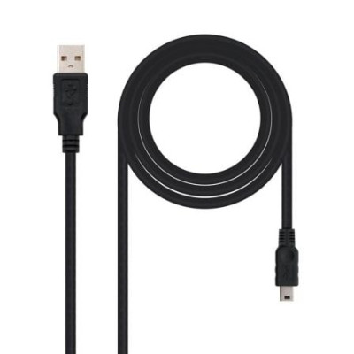 Cable USB 2.0 Nanocable 10.01.0402/ USB Macho - MiniUSB Macho/ 1.8m/ Negro | USB
