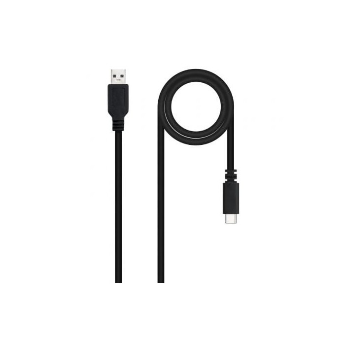 Cable USB 2.0 Nanocable 10.01.2101-L150/ USB Tipo-C Macho - USB Macho/ 480Mbps/ 1.5m/ Negro | USB