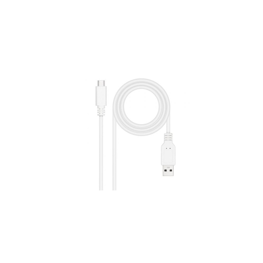 Cable USB 2.0 Nanocable 10.01.2103-W/ USB Tipo-C Macho - USB Macho/ 480Mbps/ 3m/ Blanco | USB