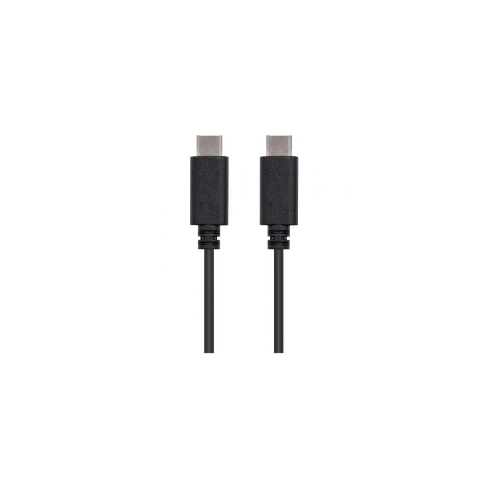 Cable USB 2.0 Tipo-C Nanocable 10.01.2301/ USB Tipo-C Macho - USB Tipo-C Macho/ 480Mbps/ 1m/ Negro | USB-C