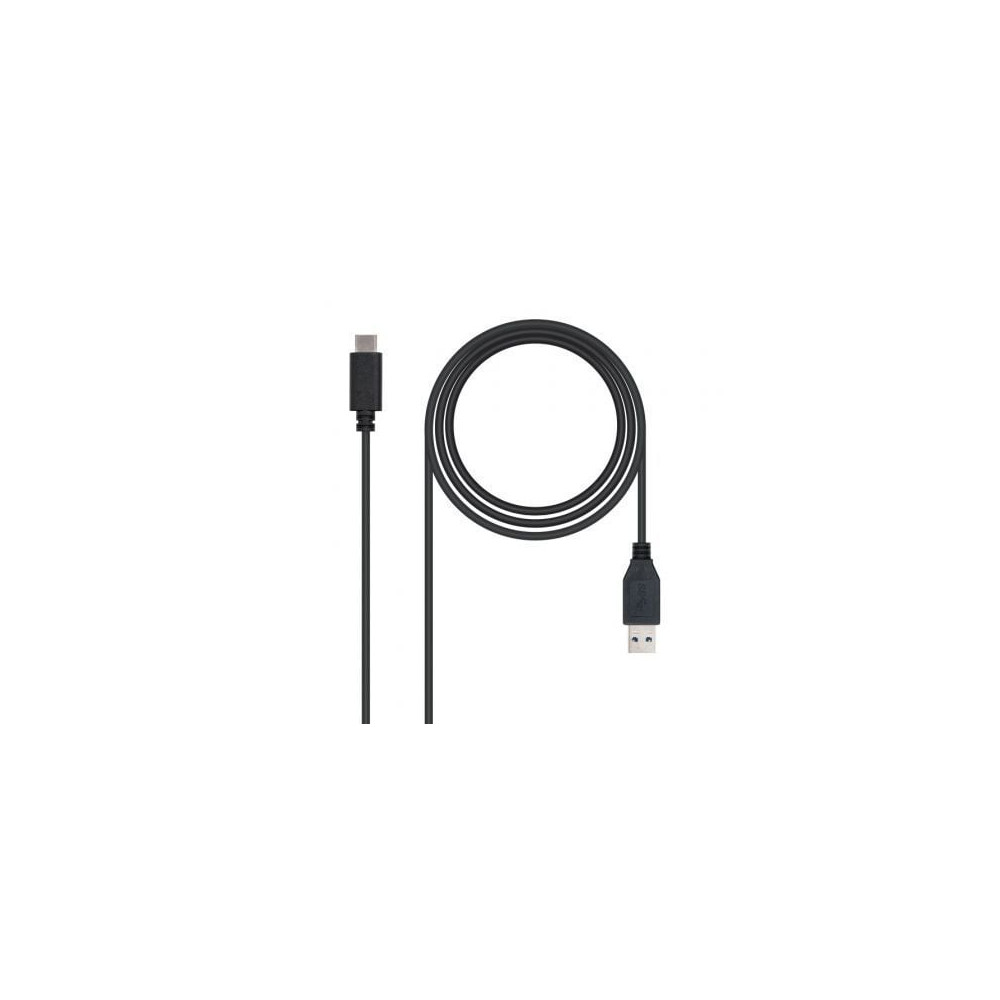 Cable USB 3.1 Nanocable 10.01.4001/ USB Tipo-C Macho - USB Macho/ 1m/ Negro | USB