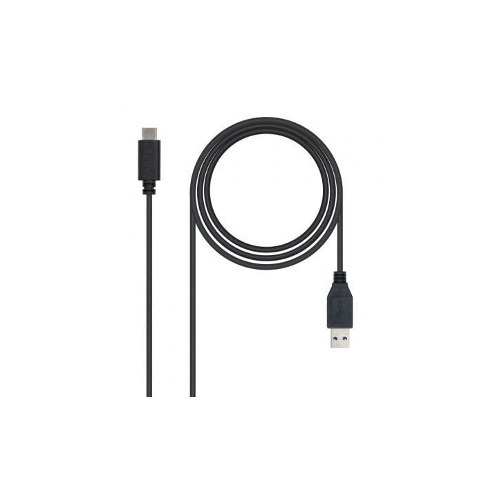 Cable USB 3.1 Nanocable 10.01.4001/ USB Tipo-C Macho - USB Macho/ 1m/ Negro | USB