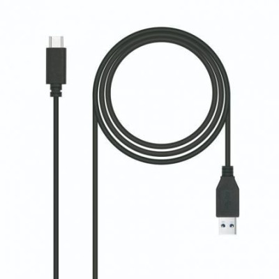 Cable USB 3.1 Tipo-C Nanocable 10.01.4001-L150/ USB Tipo-C Macho - USB Macho/ 10Gbps/ 1.5m/ Negro | USB