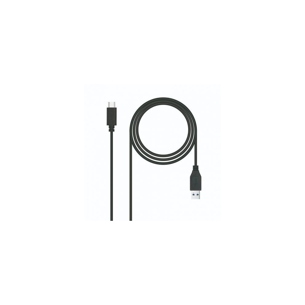 Cable USB 3.1 Tipo-C Nanocable 10.01.4001-L150/ USB Tipo-C Macho - USB Macho/ 10Gbps/ 1.5m/ Negro | USB