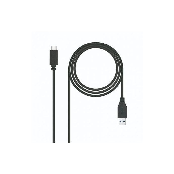 Cable USB 3.1 Tipo-C Nanocable 10.01.4001-L150/ USB Tipo-C Macho - USB Macho/ 10Gbps/ 1.5m/ Negro | USB