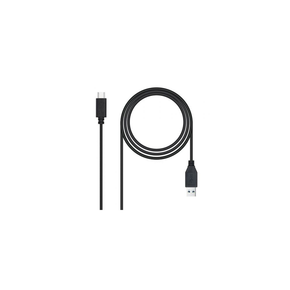 Cable USB 3.1 Tipo-C Nanocable 10.01.4002/ USB Tipo-C Macho - USB Macho/ 10Gbps/ 2m/ Negro | USB