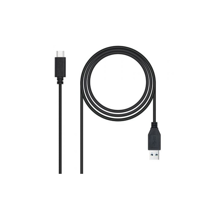 Cable USB 3.1 Tipo-C Nanocable 10.01.4002/ USB Tipo-C Macho - USB Macho/ 10Gbps/ 2m/ Negro | USB