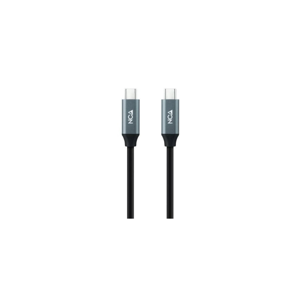 Cable USB 3.2 Tipo-C Nanocable 10.01.4303/ USB Tipo-C Macho - USB Tipo-C Macho/ hasta 100W/ 20Gbps/ 3m/ Gris y Negro | USB-C