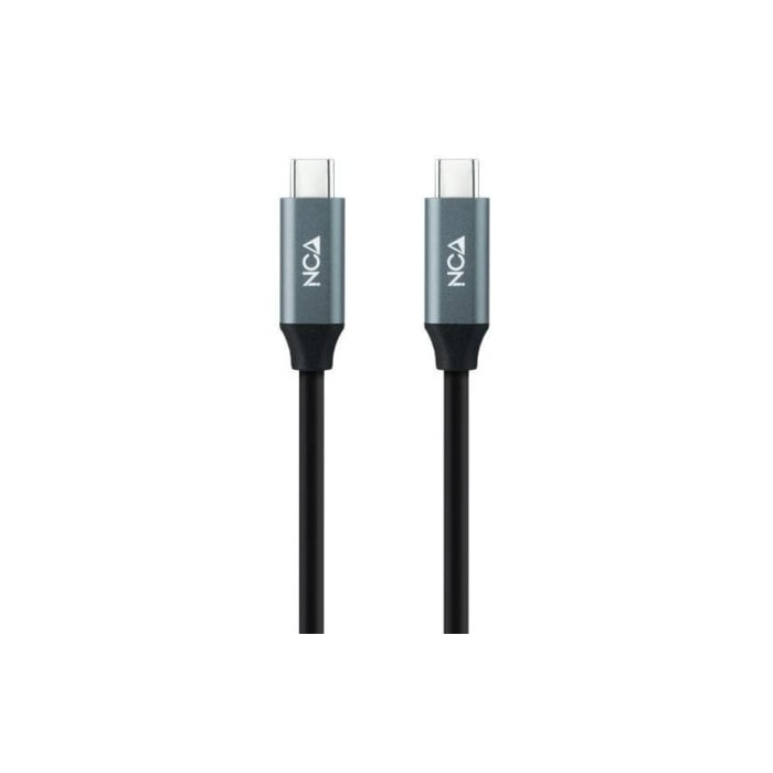 Cable USB 3.2 Tipo-C Nanocable 10.01.4303/ USB Tipo-C Macho - USB Tipo-C Macho/ hasta 100W/ 20Gbps/ 3m/ Gris y Negro | USB-C
