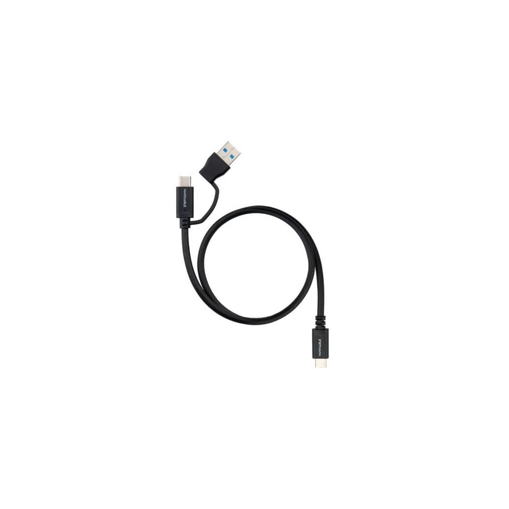 Cable USB 3.2 Tipo-C Nanocable 10.01.4801/ USB Tipo-C Macho/ USB Macho - USB Tipo-C Macho/ Hasta 60W/ 10Gbps/ 1m/ Negro | USB-C