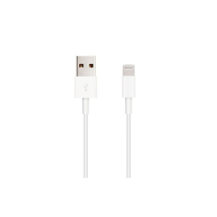 Cable USB 2.0 Lightning Nanocable 10.110.0401/ USB Macho - Lightning Macho/ 1m/ Blanco | Lightning