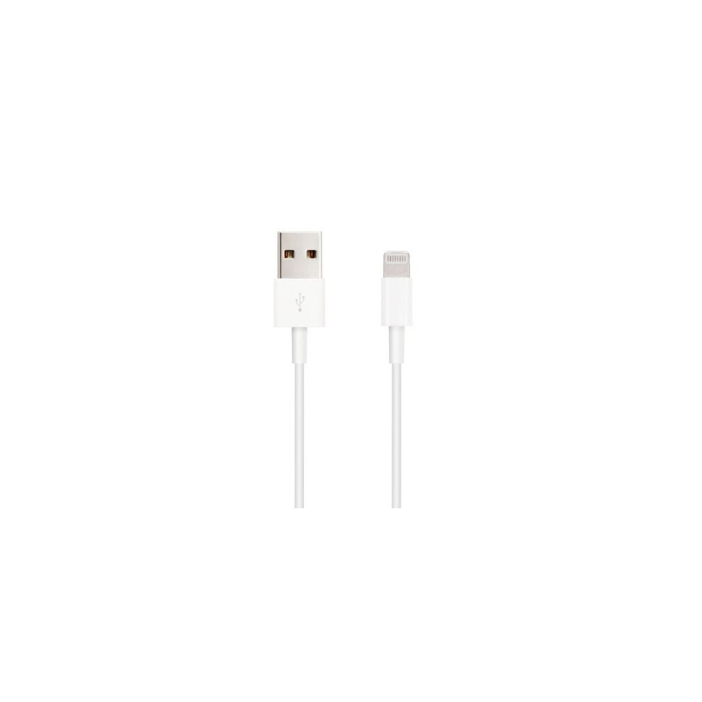 Cable USB 2.0 Lightning Nanocable 10.10.0402/ USB Macho - Lightning Macho/ 2m/ Blanco | Lightning