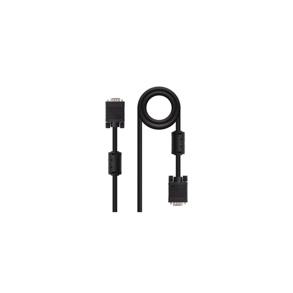 Cable SVGA Nanocable 10.15.0102/ VGA Macho - VGA Macho/ 1.8m/ Negro | VGA/DVI/DisplayPort