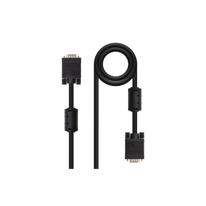 Cable SVGA Nanocable 10.15.0115/ VGA Macho - VGA Macho/ 15m/ Negro | VGA/DVI/DisplayPort