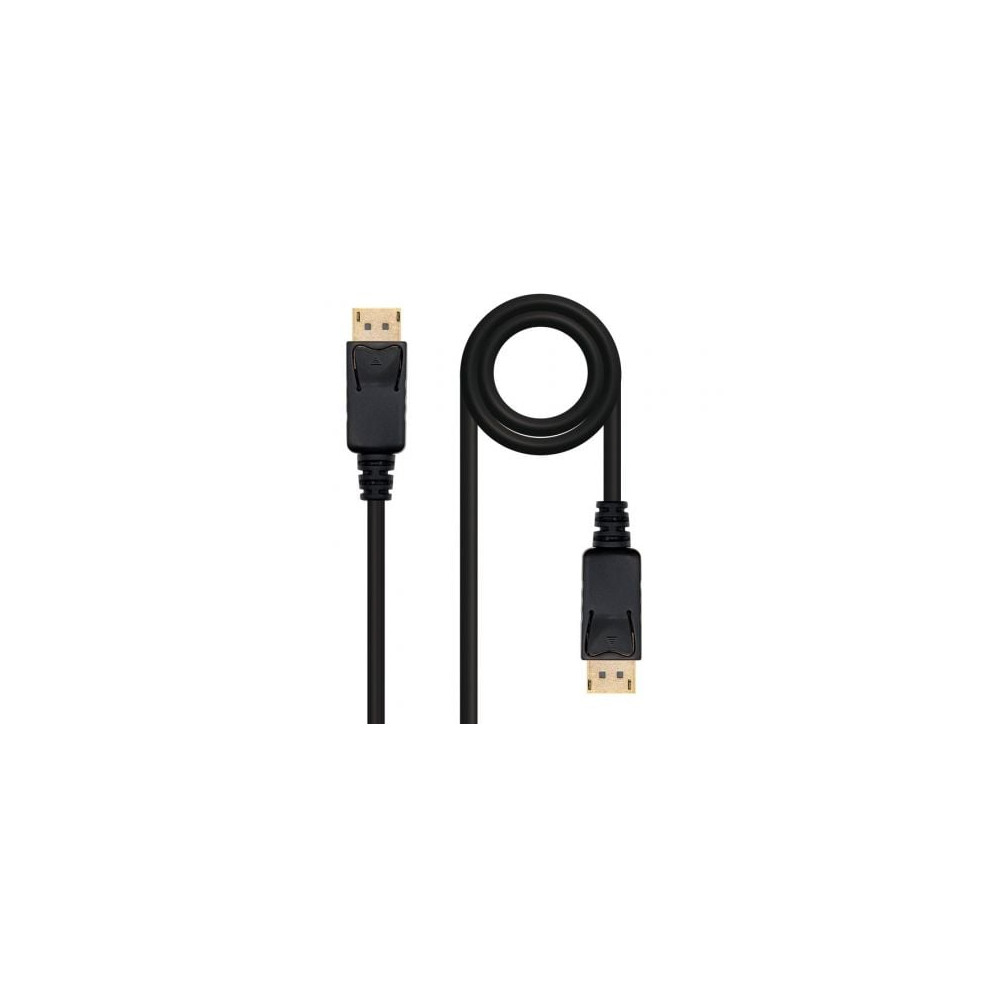 Cable DisplayPort 1.2 4K Nanocable 10.15.2301/ DisplayPort Macho - DisplayPort Macho/ 1m/ Negro | VGA/DVI/DisplayPort