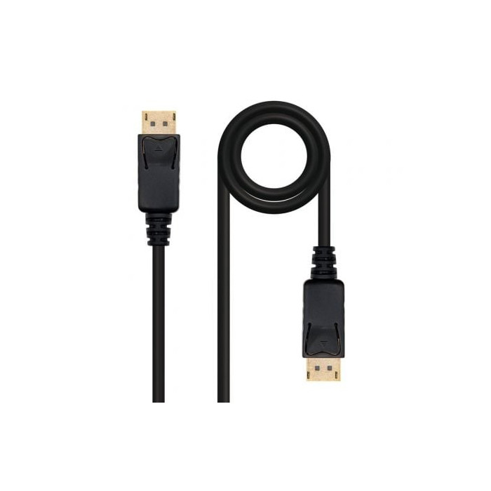 Cable DisplayPort 1.2 4K Nanocable 10.15.2301/ DisplayPort Macho - DisplayPort Macho/ 1m/ Negro | VGA/DVI/DisplayPort