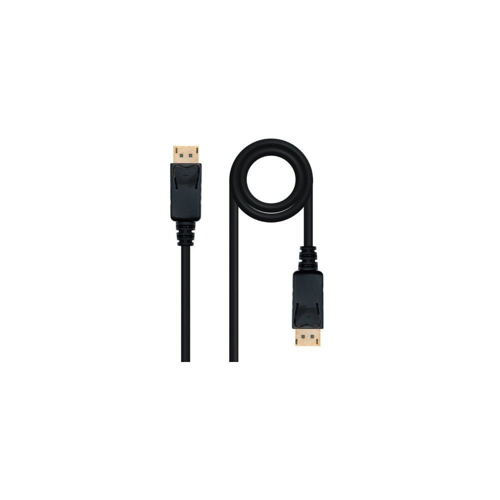Cable DisplayPort 1.2 4K Nanocable 10.15.2310/ DisplayPort Macho - DisplayPort Macho/ 10m/ Negro | VGA/DVI/DisplayPort