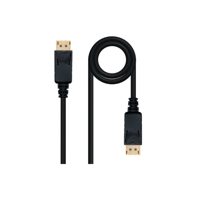 Cable DisplayPort 1.2 4K Nanocable 10.15.2310/ DisplayPort Macho - DisplayPort Macho/ 10m/ Negro | VGA/DVI/DisplayPort