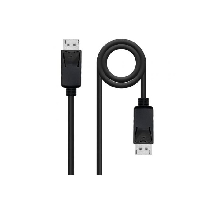 Cable DisplayPort 1.4 8K Nanocable 10.15.2801/ DisplayPort Macho - DisplayPort Macho/ 1m/ Certificado/ Negro | VGA/DVI/DisplayPo