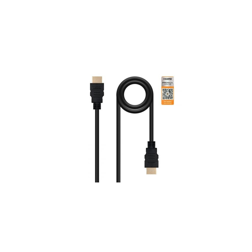 Cable HDMI 2.0 4K Nanocable 10.15.3603/ HDMI Macho - HDMI Macho/ 3m/ Certificado/ Negro | HDMI