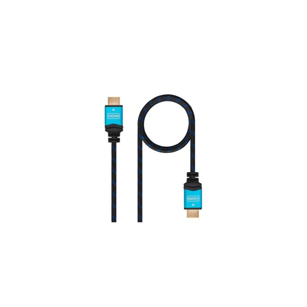 Cable HDMI 2.0 4K Nanocable 10.15.3702/ HDMI Macho - HDMI Macho/ 2m/ Negro/ Azul | HDMI