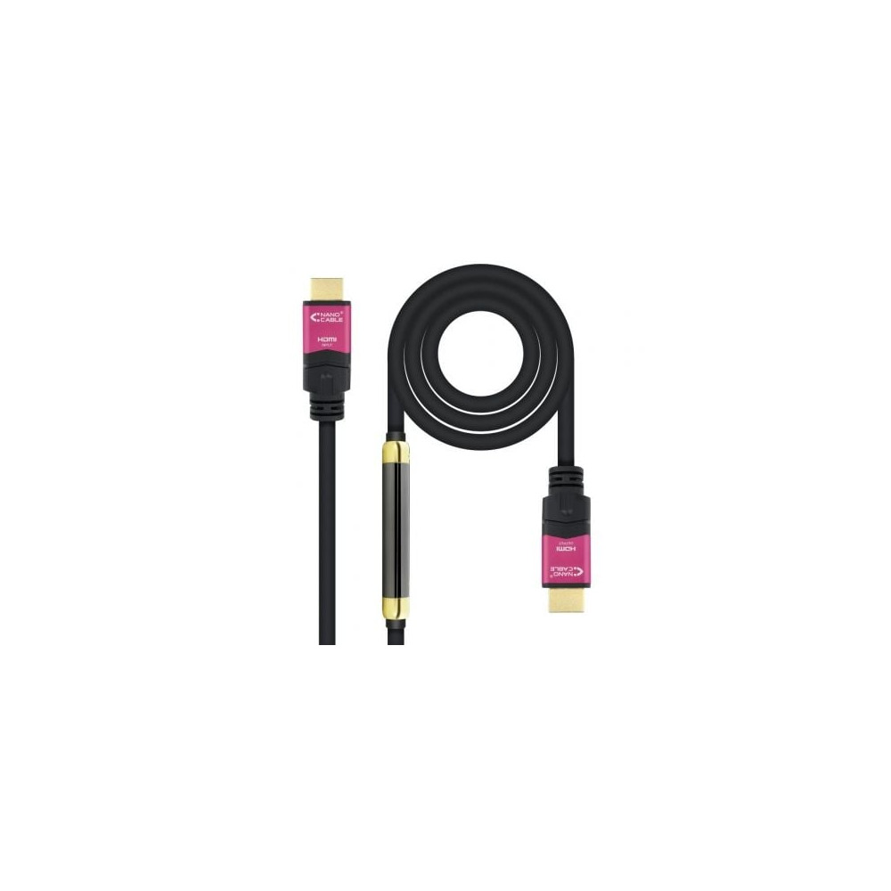 Cable HDMI 2.0 4K Nanocable 10.15.3730/ HDMI Macho - HDMI Macho/ 30m/ Negro | HDMI