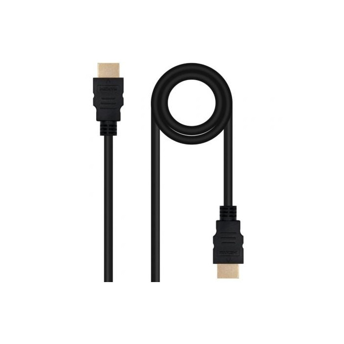 Cable HDMI 2.0 4K Nanocable 10.15.3800/ HDMI Macho - HDMI Macho/ 50cm/ Negro | HDMI