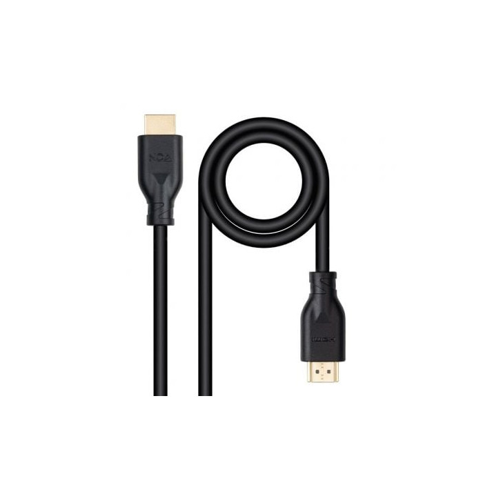 Cable HDMI 2.0 4K CCS Nanocable 10.15.3900/ HDMI Macho - HDMI Macho/ 50cm/ Negro | HDMI