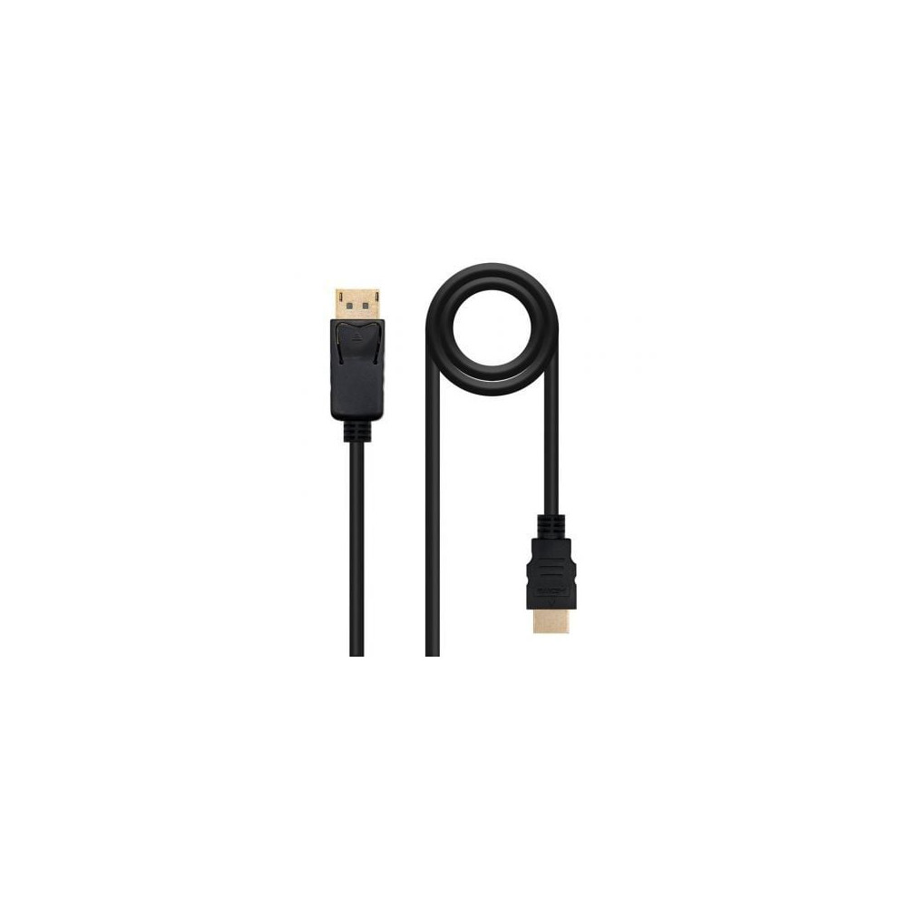 Cable DisplayPort Nanocable 10.15.4305/ DisplayPort Macho - HDMI Macho/ 5m/ Negro | VGA/DVI/DisplayPort
