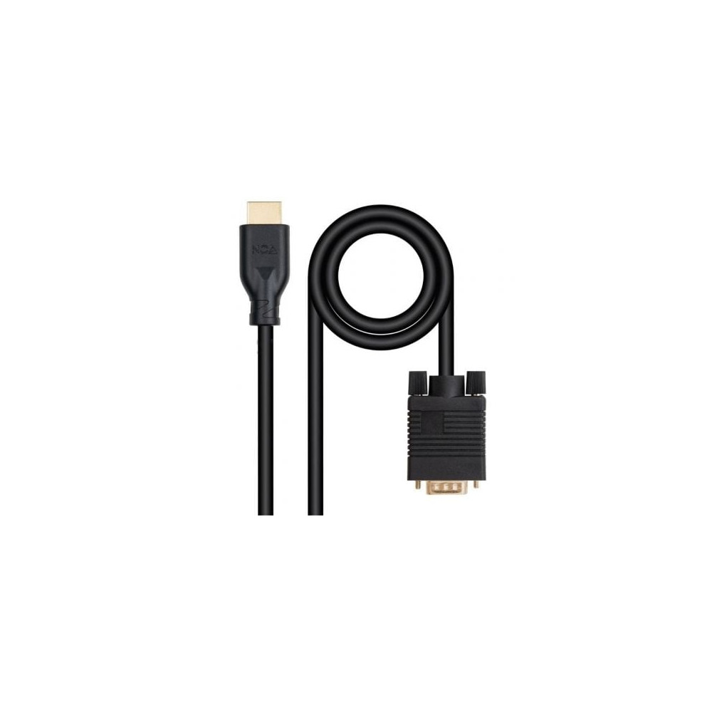 Cable Conversor Nanocable 10.15.4602/ VGA Macho - HDMI 8K Macho/ 1.8m/ Negro | HDMI