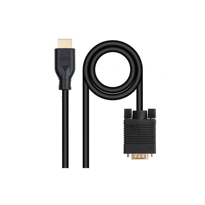Cable Conversor Nanocable 10.15.4602/ VGA Macho - HDMI 8K Macho/ 1.8m/ Negro | HDMI