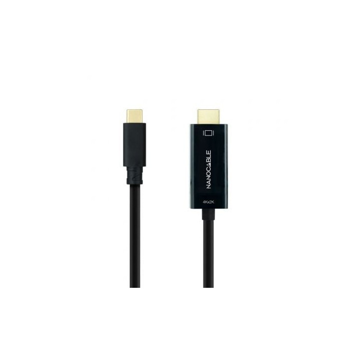 Cable Conversor Nanocable 10.15.5133/ USB Tipo-C Macho - HDMI Macho/ 3m/ Negro | HDMI