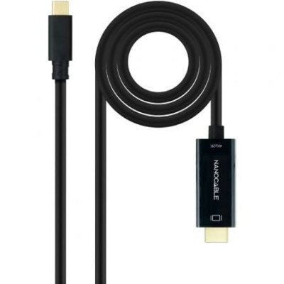 Cable Conversor Nanocable 10.15.5135/ USB Tipo-C Macho - HDMI Macho/ 5m/ Negro | HDMI