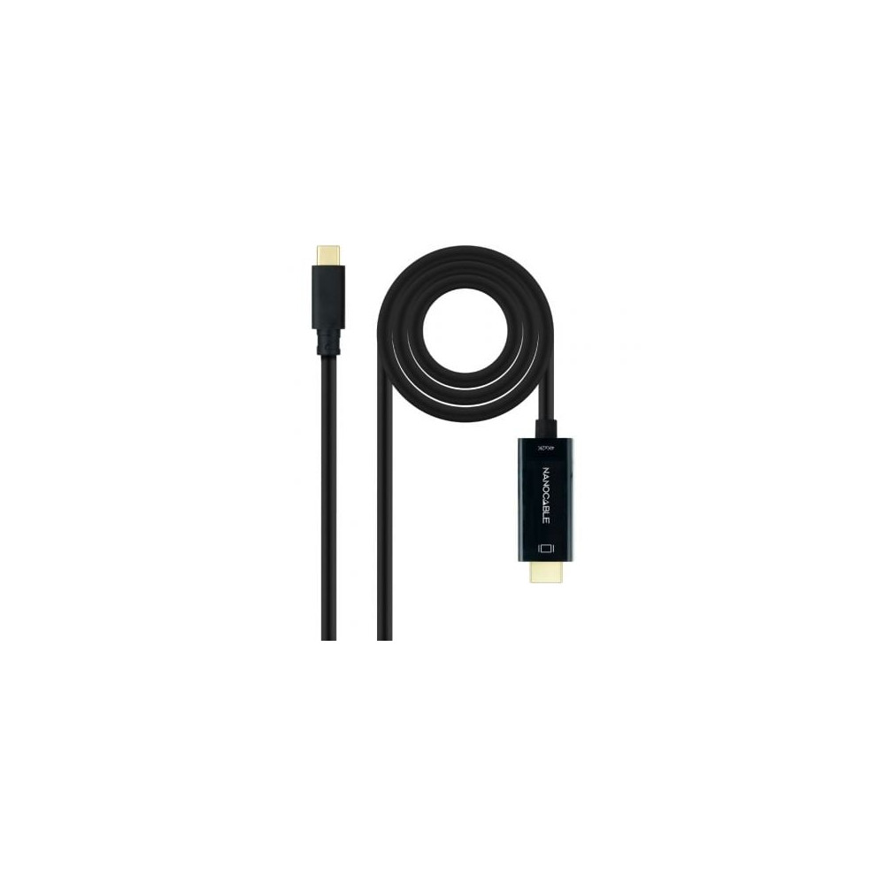Cable Conversor Nanocable 10.15.5135/ USB Tipo-C Macho - HDMI Macho/ 5m/ Negro | HDMI
