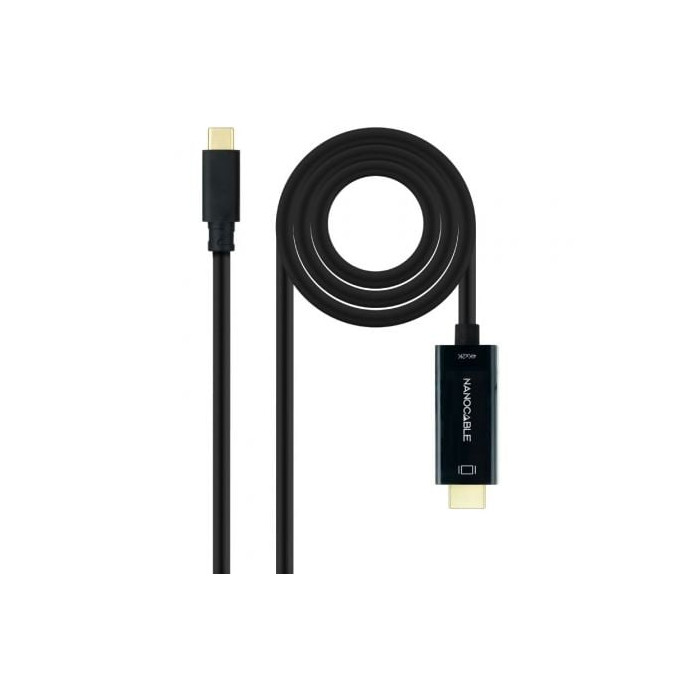 Cable Conversor Nanocable 10.15.5135/ USB Tipo-C Macho - HDMI Macho/ 5m/ Negro | HDMI